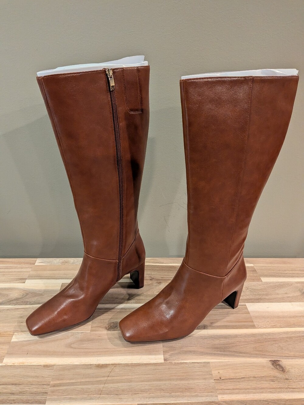 Naturalizer Nona Knee High Boots Saddle Tan Brown Women's 11 NWOT